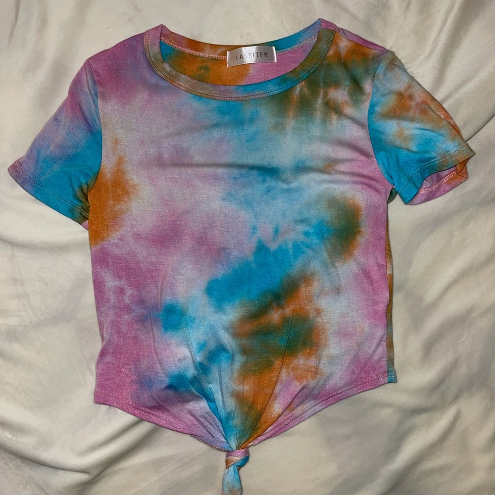 Lassiter multi-color tiedye crop top NBW